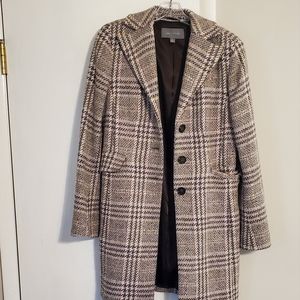 Ann Taylor size 4 wool peacoat coat trenchcoat lavender gray